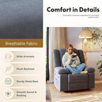 FLEXISPOT 360° Swivel Rocker Recliner for Adults, Massage Rocker Recliner Chair with Heating, Nursery Chair Swivel Glider Sofa for Living Room, Bedroom, Nursery, Slate