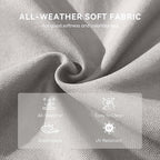 7-Piece Outdoor Patio Cushion Set - Fade & Water Resistant with Removable Olefin Cover, 22x24x4 Inch Memory Foam Cushions for Wicker Sectional Sof - Beige/Regular