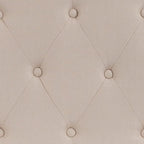 EMMA + OLIVER Tufted Upholstered Full Size Headboard in Beige Fabric