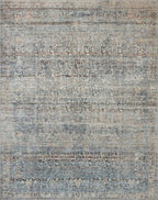Loloi Amber Lewis Billie Collection BIL-05 Denim/Blush 8'-6" x 11'-6", 0.19" Thick Area Rug