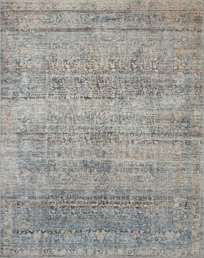 Loloi Amber Lewis Billie Collection BIL-05 Denim/Blush 8'-6" x 11'-6", 0.19" Thick Area Rug