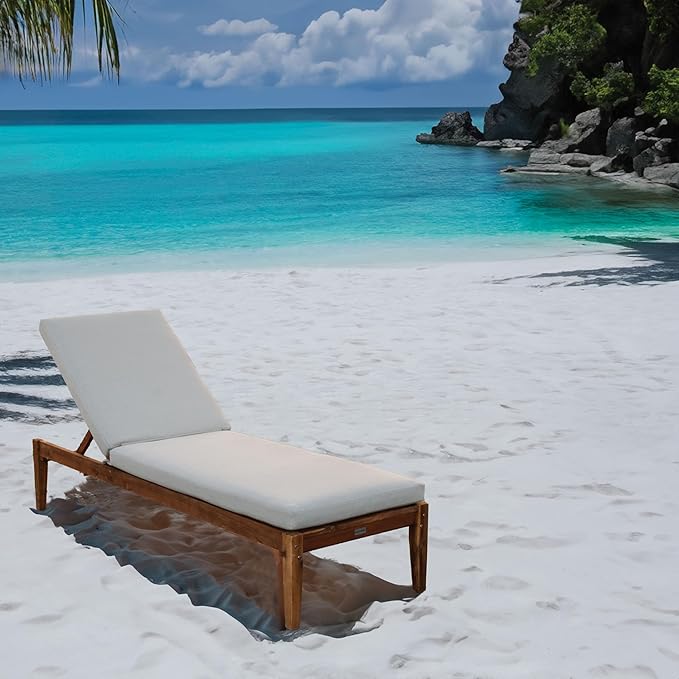 Tommy Bahama Chaise Cushion, 26" X 82" X 2.5", Bamboo Bay Sand