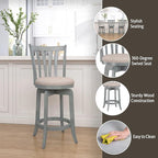 Hillsdale Furniture Hillsdale Savana Swivel Counter Stool, Blue