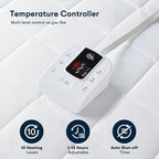 Serta Multi-Zone Heated Mattress Pad – Single Controller for Personalized Body & Foot Warmth, 10 Heat Settings, Auto Shut-Off, Soft Microfiber, Machine Washable, 15" Deep Pocket – Full Size