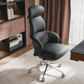 EUREKA ERGONOMIC Royal Rowan Leather Desk Chair, Microfiber PU Leather Office Chair with Wheels and Headrest, High Back Office Chair, Executive Office Chair Comfy for Home & Office, Black