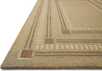 Loloi Chris Loves Julia Alfie Collection ALF-04 Green/Natural 2'-6" x 7'-6" Runner Rug Wool Neutral Living Bedroom Dining Carpet