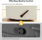 FLEXISPOT XRC6 Nursery Swivel Rocker Recliner with Massage & Heat, Rocking Glider Chair w/ 28" High Back, Comfy Upholstered Armchair for Living Room Nursery, FSC Certified(Premium Chenille, Beige)