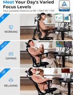 Ergonomic Office Chair - Big & Tall 6'6" Mesh Chair with Dynamic Lumbar Support, 4-in-1 Quick Adjust, 350lbs Capacity - BIFMA Certified Computer Chair for Home Office