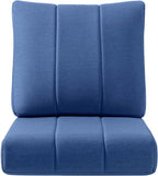 Luxury 24x24x6 Inch Kitty Outdoor Cushions - Water Resistant 1 Set Deat Seat Patio Furniture Cushion for Wicker Dining Rocking Swivel Chairs Loveseat Couch Sectional Sofa - Navy Blue