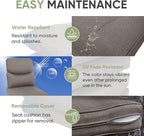 Outdoor Chair Cushion Set of 2, Waterproof Outdoor Seat Cushions 25x22, Patio Chair Cushions for Outdoor Furniture, Couch Cushion Replacement, Include 2 Back & 2 Seat Cushions, Smile/Grey