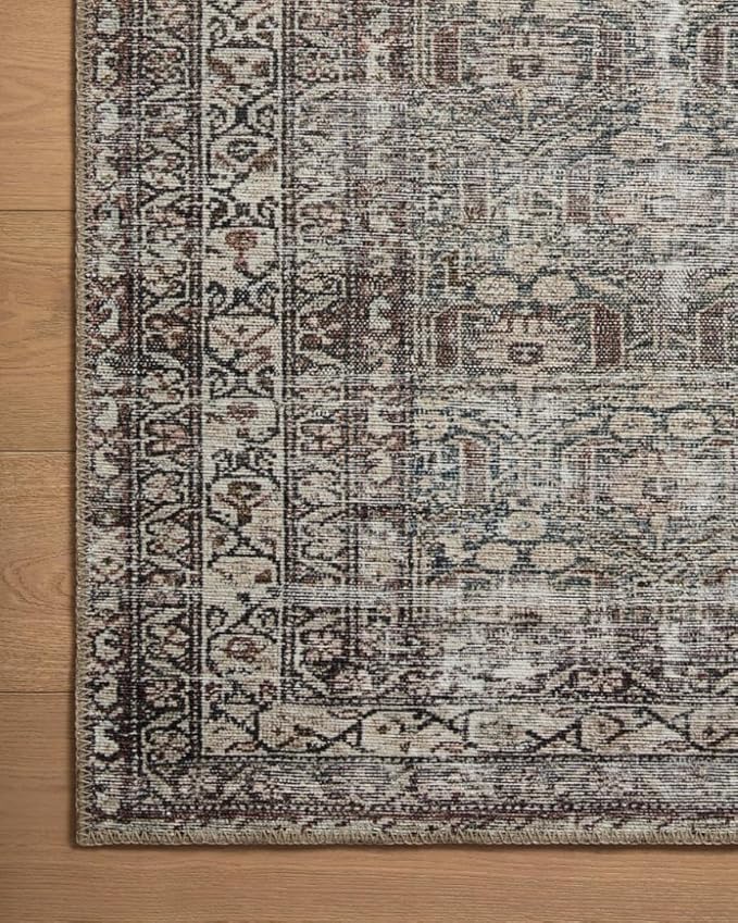 Loloi Amber Lewis Georgie Collection GER-10 Moss/Bark 7'-6" x 9'-6", .19" Pile Height, Area Rug