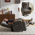 Power Lift Recliner Chair for Elderly with Massage and Heat, Dual Motor Electric Lift Chair with Arm Storage, Lay Flat Recliner for Big and Tall, Infinite Position, Gray
