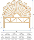 KOUBOO Headboard, Queen, Natural
