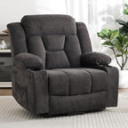 Dual Motor Power Lift Recliner for Elderly, Large Electric Lift Recliner with Massage and Heat, Cup Holders, Side Pocket, Fabric(Dark Grey)