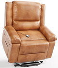 GarveeHome Power Lift Recliner Chair - Heat and Massage, Faux PU Electric Lift Recliner for Elderly & Mobility Impaired, Adjustable Back and Legs, Heavy Duty Lift Chair for Seniors