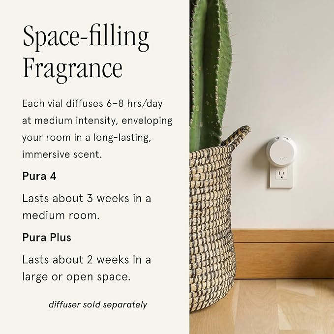 Pura & Brooklyn Candle Studio Home Scent Refill - Smart Air Diffuser - Up to 120-Hours of Luxury Fragrance per Refill - Home Essential - Clean & Safe Diffuser Fragrance - 2 Pack, Tulum