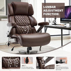 Big and Tall Office Chair 700lbs- Large High Back Executive Computer Desk Chair with 3D Flip-Up Arms, Adjustable Lumbar Support, Extra Wide Plus Size Seat, Heavy Duty Metal Base & Quiet Rubber Wheels