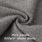 FUTEI Pack of 2 Light Grey Decorative Throw Pillow Covers 18x18 Inch Soft Cozy Solid Boucle Textured Cushion Case,Modern Home Decor for Couch Bed Living Room