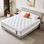 Queen Mattress, 12 Inch Hybrid Mattress in a Box, Memory Foam and Individual Pocket Springs, Soft and Breathable, Soft Feel