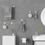 5-Pieces Brushed Nickel Bathroom Accessories Set, Stainless Steel Bathroom Hardware Set, Bath Towel Bar Set, Towel Racks for Bathroom Wall Mounted.