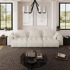 Cloud Sectional Couch for Living Room,Linen Modular Oversized Sofa,Deep Seat Sofas,Down Filled Couches for Apartment,Cream White