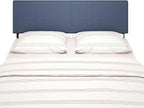 Furinno Roanne Headboard King Size, Plain Upholstered Wooden Headboard, Bed Frame Mount Head Board, Easy Assembly, for Bedroom, Dorm, Blue Denim