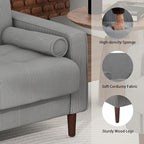 Oversized Accent Chair Set of 2, Corduroy Fabric Mid Century Modern Armchair with Large Seat for Living Room Bedroom Reading