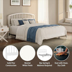 Hillsdale Carolina Headboard with Bed Frame, Full/Queen, White