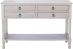 Safavieh Home Collection Haines Greige 4-Drawer Bottom Shelf Console Table