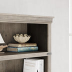 IDEALHOUSE 5 Tier Bookcase, Farmhouse Book Shelf with Storage Open Display Bookshelves, 67.4" Tall Book Case Wooden 5 Shelf Bookcase Home Decor Furniture for Home Office, Living Room, Bed Room - Grey