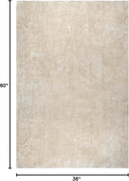nuLOOM 3' x 5' Cozy Plush SuperiorWash Area Rug, Machine Washable, Non-Slip, Soft Fluffy Shag Carpet for Living Room Bedroom Kids Room Nursery Home Decor, Loni Cream