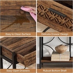 Tribesigns Console Table with Drawers, 70.9-Inch Extra Long Entryway Table with Storage for Entryway, Living Room, Foyer, Unique Design