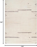 Livabliss x Becki Owens Rivi Moroccan Area Rug , 9'2" x 12', Cream/Charcoal