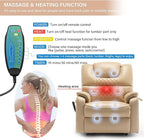 Power Lift Recliner Chair Recliners for Elderly,Lay Flat Air Leather Recliner with Heat and Massage,Dual Motor Lounge Recliners for Living Room