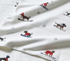 Eddie Bauer - Flannel Sheets Queen Size, Anti-Pilling & Wrinkle Resistant Cotton, Touchably Soft for All-Season Comfort - Bed Sheets with Matching Pillowcases & Fitted Sheet (Ski Patrol White)