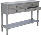 Safavieh Home Collection Haines Distressed Grey 4-Drawer Bottom Shelf Console Table