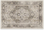 RUGGABLE Washable Vintage Area Rug – Kamran Hazel 2x3, Stain-Resistant, Non-Slip – Small Machine Washable Rugs for Living Room, Bedroom, Hallway, Entryway & Bathroom–with Cushioned Pad