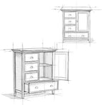 SIMPLIHOME Redmond SOLID WOOD 39 Inch Wide Transitional Medium Storage Cabinet in Hickory Brown, For the Living Room, Entryway and Family Room