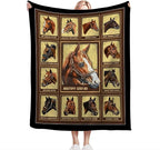 Racing Horses Blanket - Soft Warm Cozy Fleece Throw for Couch, Sofa, Bed - 60"x50" - Gifts for Girls, Boys, Men, Women, Kids, Adults