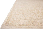 Loloi Chris Loves Julia Palma Collection PLM-01 Ivory/Sand 3'-6" x 5'-6" Fringe Accent Rug Vintage Style Boho Living Room Bedroom Carpet