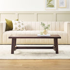 Walker Edison Colt Modern Farmhouse Solid Wood Rectangular Coffee Table, 48 Inch, Espresso