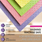 Swedish Dishcloths – Eco-Friendly Reusable Kitchen Towels – 3 Pack Cleaning Cloths for Dishes, Counters & Surfaces – Super Absorbent, Compostable, Zero-Waste Alternative
