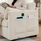 Modern Accent Chair Living Room Chairs in Corduroy Fabric,Reading Chair Sofa Couch for Apartment and Small Spaces.(Beige, Chair)