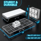 Pataku Folding Bed with Mattress, Twin Foldable Bed, Roll Away Beds for Adults, 75" x 31" Roll Away Portable Beds with 5" Mattress, Folded Frame for Small Apartment, Guest Room