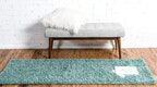 Unique Loom Solid Shag Collection Area Rug (2' 6" x 13' 1" Runner, Light Slate Blue)