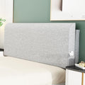 Upholstered Full Headboard, No Tools Needed, Wall Mounted Headboard with Removeable Washable Linen, Multi-Functional Backrest (Grey)