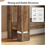 Tribesigns 63-Inch Console Table with 2 Drawers, 2-Tier Wooden Sofa Table Behind Couch, Farmhouse Entryway Console with Storage Shelf for Living Room, Entrance, Hallway (Dark Brown)