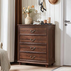 Bedroom Dresser Sets, 54" Wide 7 Drawers Dresser and 37" Tall 4 Drawers Dresser, Wooden 2 Piece Bedroom Furniture Set, Chest of Drawer for Bedroom, Home, Living Room, Hallway, Brown