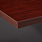 Lorell Single Right Pedestal Desk, 42 by 24 by 29-1/2-Inch, Mahogany