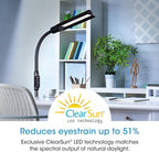 OttLite WingShade LED Floor Lamp with 3 Color Temperatures, ClearSun LED Technology, Floor Lamps for Living Room, Reading Light, Standing Lamp, Floor Lamp for Bedroom, Flexible & Adjustable Tall Lamp